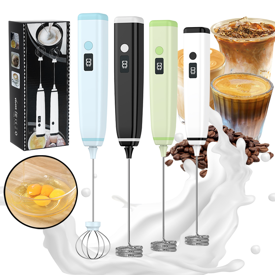 Electric Milk Frother Handheld - Milk Frother Wand for Coffee Frother