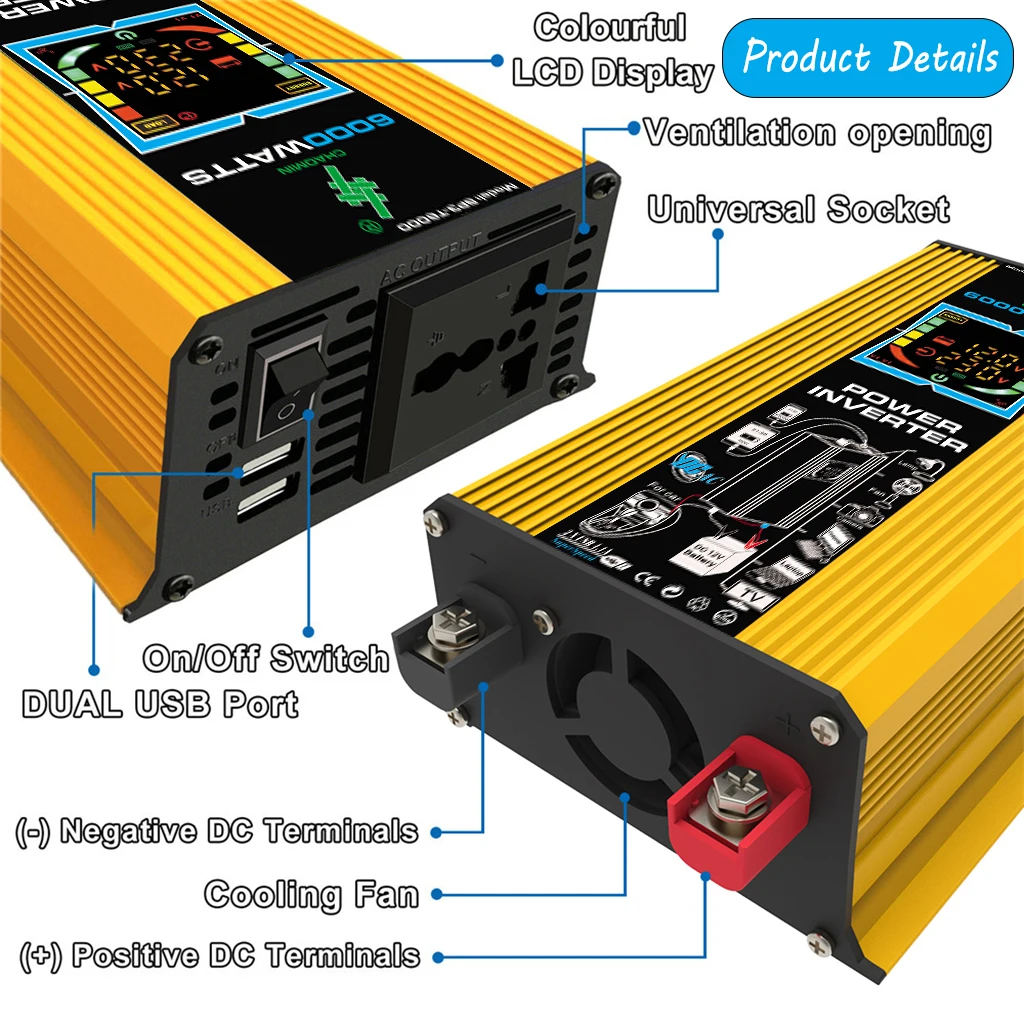6000W Inverter DC 12V To AC 11 - đánh giá và giá Small Appliances
