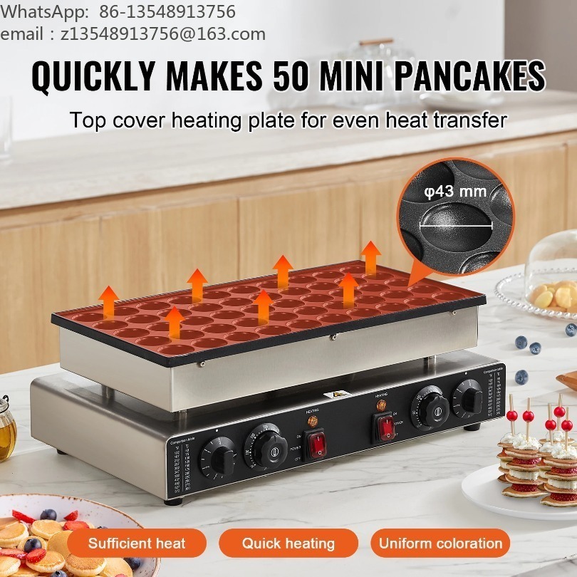 50 Holes Non-stick Mini Dutch  - đánh giá và giá Mini Waffle Maker Machine