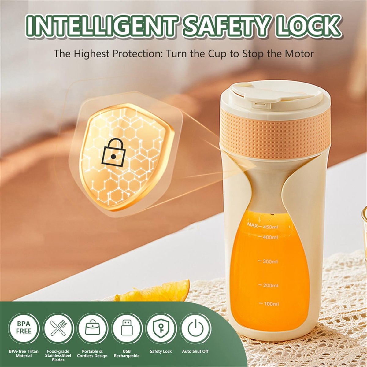 Portable Blender Cup 450ml Mul - đánh giá và giá Portable Blender Usb Rechargeable